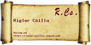 Rigler Csilla névjegykártya