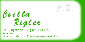 csilla rigler business card